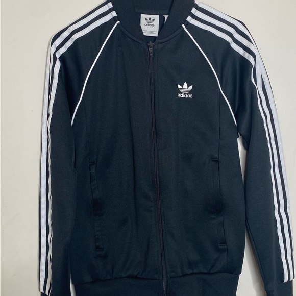 adidas Black and White Track Jacket - Picture 1 of 8